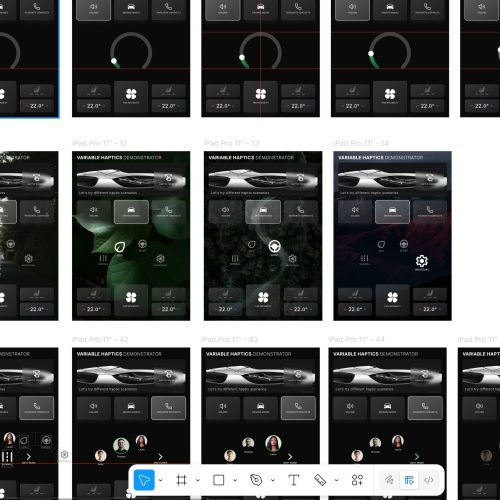 Design uživatelského rozhraní haptického demonstrátoru: High Fidelity prototyp ve Figmě